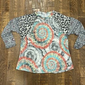 NWOT Now & Forever Super Soft Patterned 3/4 Length Sleeve Top